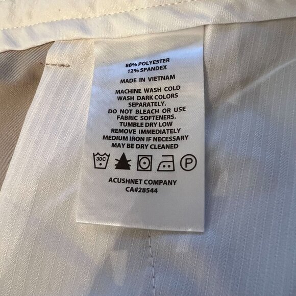 FJ FootJoy Golf Shorts Mens Beige Brown Performance Bermuda Classic Fit Size W42 - Picture 8 of 8